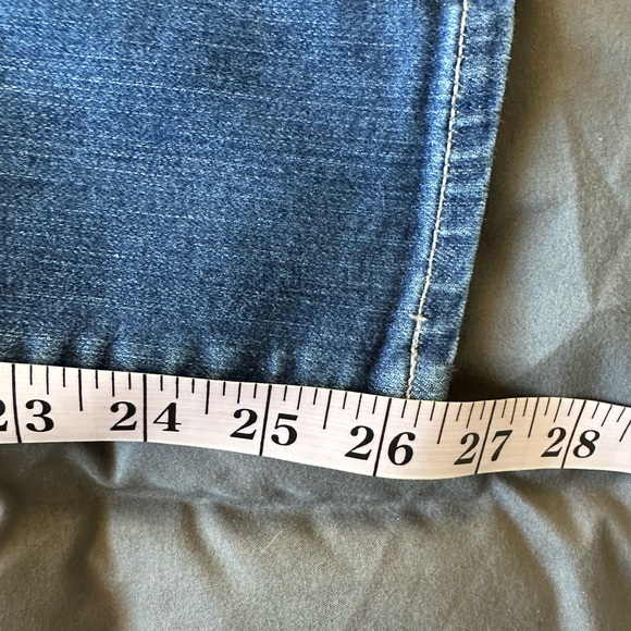 PAIGE Blue Distressed Denim Verdugo Ankle Zoey Destructed Stretchy Skinny Jeans - Picture 8 of 9